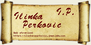 Ilinka Perković vizit kartica